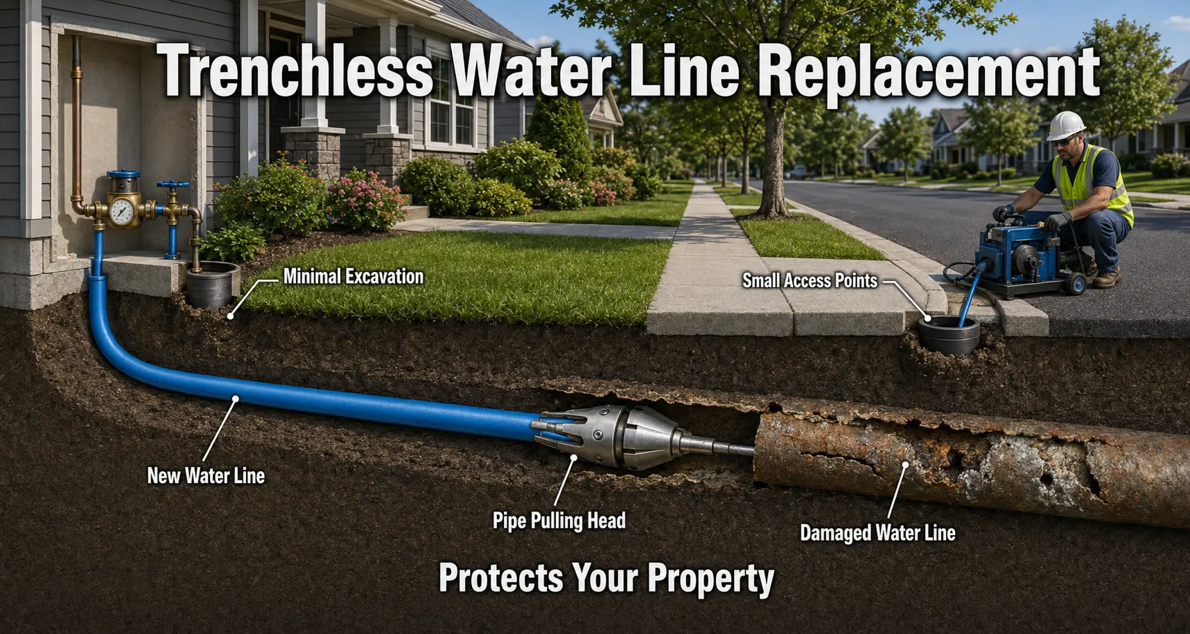 Loudoun County Virginia Trenchless Water Line Replacement